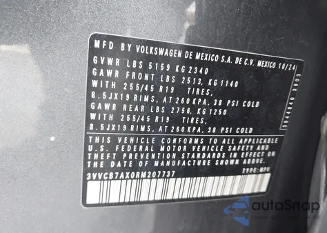 2024 Volkswagen Tiguan 2.0T Se R-Line Black z USA, uszkodzony, nr VIN 3VVCB7AX0RM207737